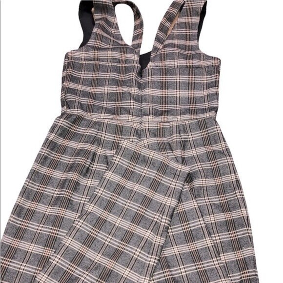 Sugar + Lips size small adorable plaid pants romper - Picture 3 of 8